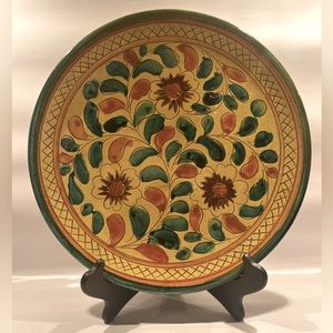 Gorgeous handmade and painted plate from Italy.